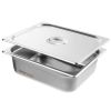 VEVOR 8 Pack Hotel Pans, 1/2 Size Anti-Jam Steam Pan with Lid, 0.8mm Thick Stainless Steel Steam Table Pan, 4-Inch Deep Commercial Table Pan