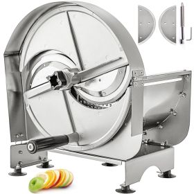 VEVOR Commercial Vegetable Slicer, 0.2-12mm Adjustable Thickness Manual Vegetable Slicer, Stainless Steel Multifunctional Commercial Manual Slicer