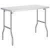 VEVOR Commercial Worktable Workstation 48 x 24 Inch Folding Commercial Prep Table, Heavy-duty Stainless Steel Folding Table with 661 lbs Load