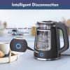 Electric Tea Kettle for Boiling Water, Food Grade Stainless Steel Base, 2.0L/1000W, Auto Shut-Off and Boil-Dry Protection, Wide Opening