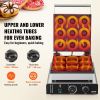 VEVOR Electric Donut Maker, 2000W Commercial Doughnut Machine with Non-stick Surface, 9 Holes Double-Sided Heating Waffle Machine Makes 9 Doughnuts