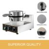 VEVOR Commercial Round Waffle Maker Nonstick 1100W Stainless Steel 110V Temperature and Time Control