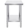 VEVOR Commercial Worktable & Workstation 24 x 30 x 32 Inch Stainless Steel Work Table Heavy Duty Commercial Food Prep Work Table for Home, Kitchen