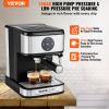 VEVOR Espresso Machine, 15 Bar Coffee and Espresso Maker with Milk Frother Steam Wand