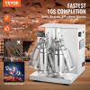 VEVOR Milkshake Maker Machine, 120W Commercial Milk Tea Shaker Machine, Double Head Milk Shake Mixer Machine, 0-180s Adjustable Milkshake Blender