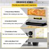 VEVOR Commercial Pizza Oven Countertop, 14" Single Deck Layer, 110V 1300W Stainless Steel Electric Pizza Oven with Stone and Shelf