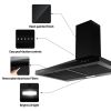 24 inch Wall Mount Range Hood Kitchen Exhaust Stove Vent 350CFM Mechanical Control