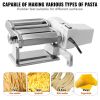 VEVOR Electric Pasta Maker Machine, 9 Adjustable Thickness Settings Noodles Maker, Stainless Steel Noodle Rollers and Cutter