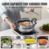 VEVOR Steamer Pot, 11in/28cm Steamer Pot for Cooking with 3QT Stock Pot and Vegetable Steamer