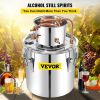 VEVOR Alcohol Still, 50L Distillery Kit w/Condenser & Pump, 13.2Gal Alcohol Still w/Copper Tube, Whiskey Distilling Kit w/Build-in Thermometer