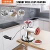 VEVOR Manual Meat Grinder, 304 Stainless Steel Hand Meat Grinder with Suction Cup + Steel Table Clamp, Meat Mincer Sausage Maker & 2 Cutting Plates