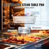 VEVOR 8 Pack Hotel Pans, 1/2 Size Anti-Jam Steam Pan with Lid, 0.8mm Thick Stainless Steel Steam Table Pan, 4-Inch Deep Commercial Table Pan