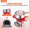 VEVOR Electric Cotton Candy Machine with Cart, 1000W Commercial Candy Floss Maker with Stainless Steel Bowl, Sugar Scoop and Drawer, Perfect for Home