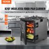 VEVOR Insulated Food Pan Carrier, 82 Qt Hot Box for Catering, LLDPE Food Box Carrier w/ Double Buckles, Front Loading Food Warmer w/ Handles