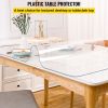 VEVOR Plastic Table Cover 36 x 60 Inch, 2 mm Thick Clear Table Protector, Rectangle Clear Desk Mat