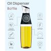 1pc Oil Dispenser Bottle; 17oz Olive Oil Dispenser Oil Sprayer; Clear Glass Refillable Oil And Vinegar Dispenser Bottle With Measuring Scale Pump For