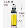 1pc Oil Dispenser Bottle; 17oz Olive Oil Dispenser Oil Sprayer; Clear Glass Refillable Oil And Vinegar Dispenser Bottle With Measuring Scale Pump For