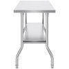 VEVOR Commercial Worktable Workstation 48 x 24 Inch Folding Commercial Prep Table, Heavy-duty Stainless Steel Folding Table with 772 lbs Load