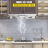 VEVOR Insert Range Hood, 900CFM 4-Speed, 36 Inch Stainless Steel Built-in Kitchen Vent with Touch & Remote Control LED Lights Baffle Filters