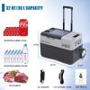 32Qt Car Freezer Portable Refrigerator Freezer with APP Control and 6'' off-road wheels, 12V,45W Cooler Freezer,Low Noice