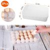 2Pcs Plastic Egg Holder Stackable Egg Storage Box Egg Rack for Refrigerator 24 Cavity Per Container