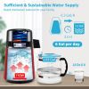 VEVOR 1.1Gal Water Distiller, 0.3Gal/H, 750W Distilled Water Maker Machine 0-99H Timing Dual Temp Display