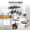 VEVOR Hanging Pot Rack, 32 inch Hanging Pot Rack Ceiling Mount, Ceiling Pot Rack with 12 S Hooks, 80 lbs Loading Weight, Ideal for Home, Restaurant