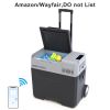 32Qt Car Freezer Portable Refrigerator Freezer with APP Control and 6'' off-road wheels, 12V,45W Cooler Freezer,Low Noice