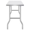 VEVOR Commercial Worktable Workstation 48 x 24 Inch Folding Commercial Prep Table, Heavy-duty Stainless Steel Folding Table with 661 lbs Load