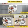 VEVOR Swing Left Blind Corner Cabinet Pull Out for 36 inch Cabinet, 2 Tier Swing Tray Blind Kitchen Cabinet