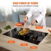 VEVOR Electric Cooktop, 5 Burners, 36'' Induction Stove Top, Built-in Magnetic Cooktop 9200W, 9 Heating Level Multifunctional Burner