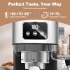 Geek Chef Espresso Machine, Cappuccino & Latte Machine with ESE POD Filter & Milk Frother Steam Wand, Accurate Temperature & Time Control