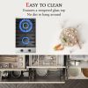 Gas Cooktop 12 Inch, Bulit-in Propane Stove 2 burner, Stainless Steel /Tempered Glass Gas Stove Top, 2 Burner Propane Cooktop