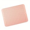 1pc Silicone Dish Drying Mat For Multiple Usage; Anti-slip Soft Silicone Coaster With Water Collector Heat-resistant Square Table Placemat For Housewa